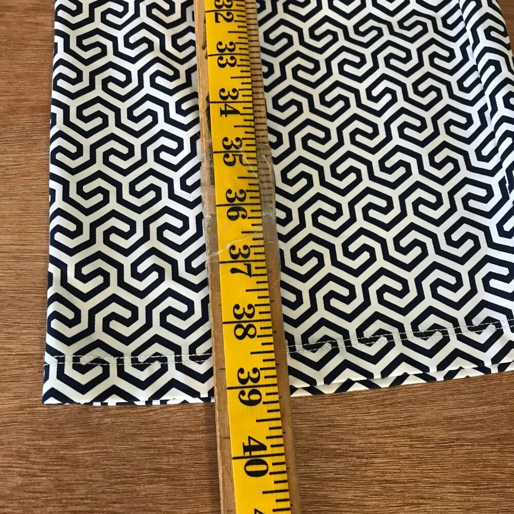 J. Mclaughlin Honeycomb Carmel Pants Women S Black White Geometric Zip Pocket - Picture 5 of 12